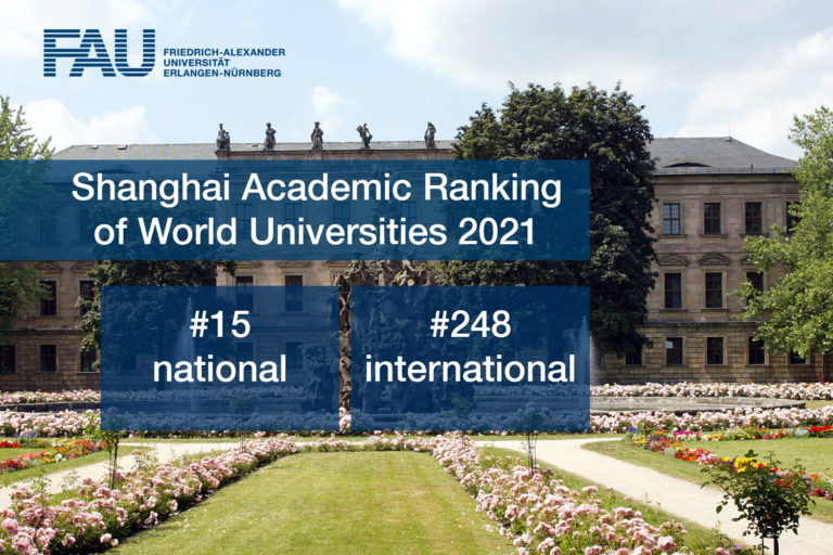 Shanghai Ranking 2021: FAU one of the top 20 universities in Germany