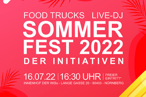 Plakat des Studierenden Sommerfests an der WiSo 2022