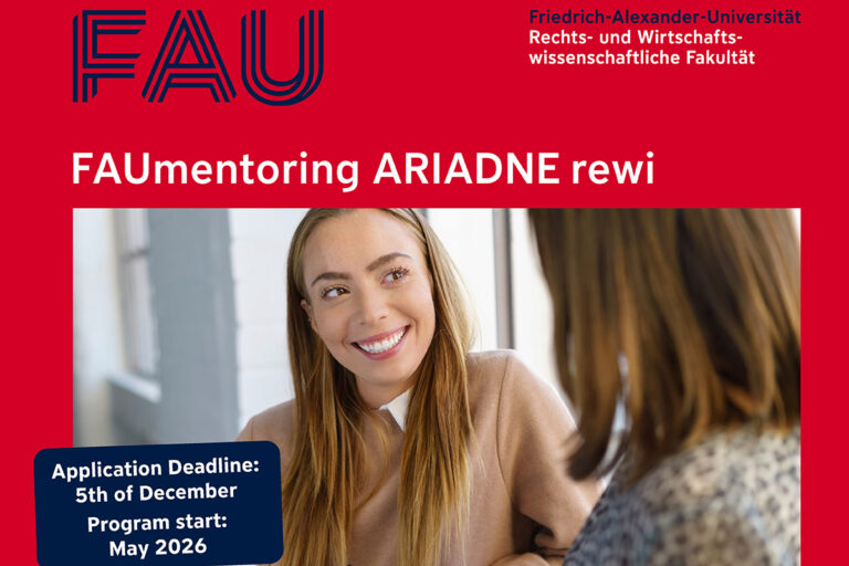 Applications are open for FAUmentoring ARIADNErewi 